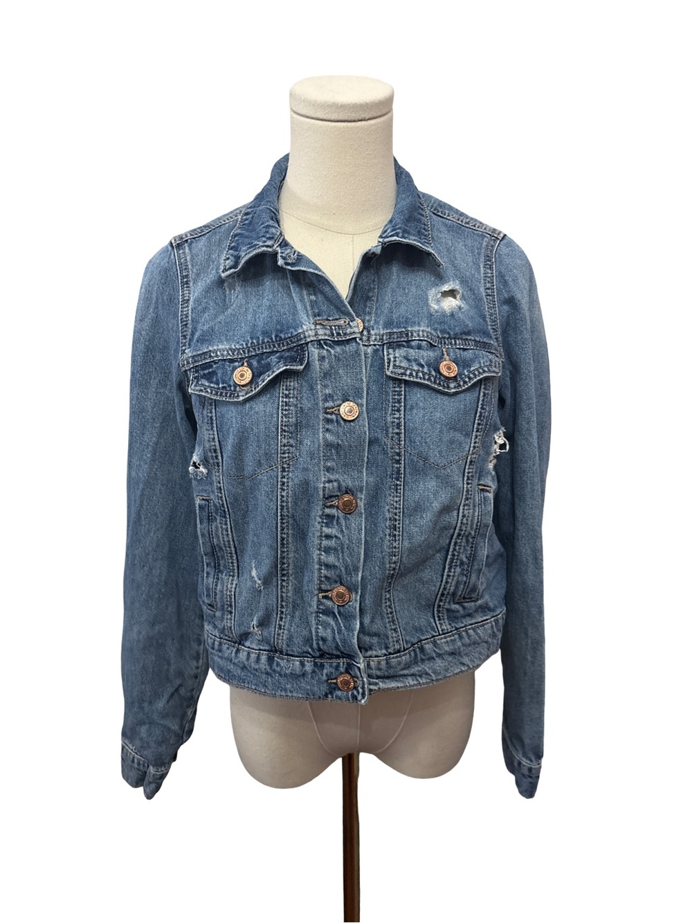 Vero Moda distressed denim jacket - size S